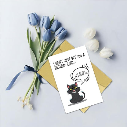 Funny Birthday Card for Him or Her, Witty Birthday Cards Gift for Partner or Friends, 'I Didn't Just Get You A Birthday Card... I Got You An Envelope Too'