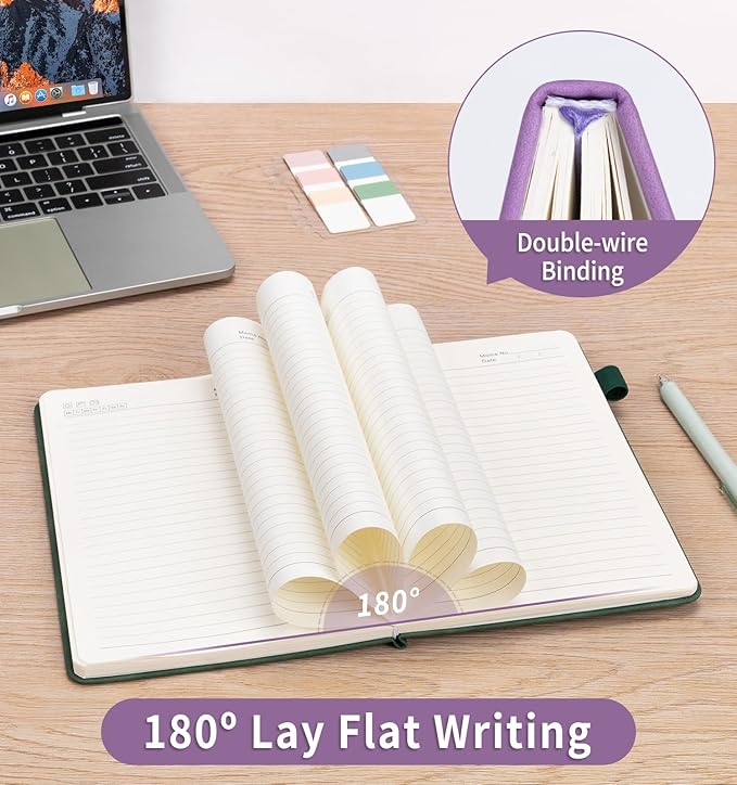 Lined Journal Notebook for Women Men, A4 Hardcover Leather Journals for Writing, 200 Pages Thick Paper, Daily Journal Notebook for Work, School, Note Taking, Business, Travel, College Ruled