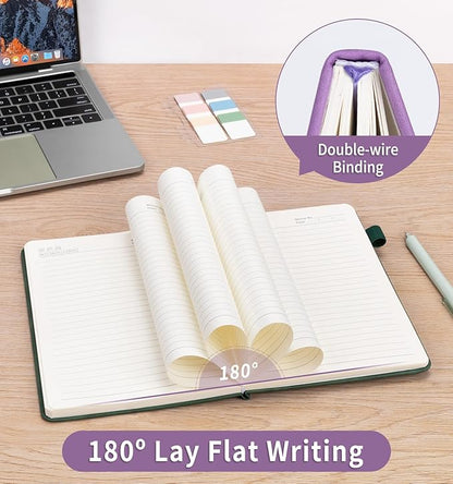 Lined Journal Notebook for Women Men, B5 Hardcover Leather Journals for Writing, 200 Pages Thick Paper, Daily Journal Notebook for Work, School, Note Taking, Business, Travel, College Ruled