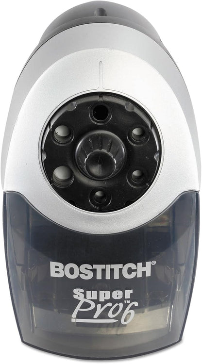 Stanley Bostitch SuperPro6 Commercial Pencil Sharpener with 6 Holes and Industrial Motor, Gray (EPS12HC)