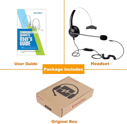 Headset Headphones + Adjustable Volume + Mute Control for Cisco IP Telephone 7940 7970 8841 8851 8861 8941 8945 8961 9951 9971 and All Series