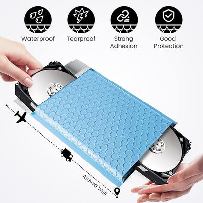 Fuxury Bubble Mailer 6x10 Inch 50 Pack Light Blue,Self-Seal Adhesive Packaging Bags, Waterproof Poly Bubble Mailers, Mailing Evenploves Packaging For Jewelry, Cards, Makeup, CD, Small Business #0