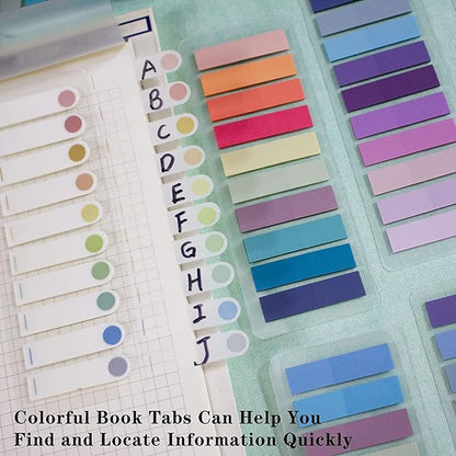 ELII Tabs 800Pcs Sticky Index Tabs Page Markers,Writable and Transparent Sticky Notes Page Tabs Book Markers Label Stickers Index Tabs for Page Marking Classify File (800 pcs Book tabs)