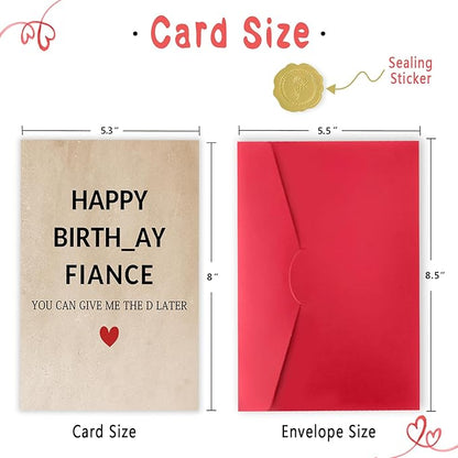 Funny Birthday Card for Fiance, Happy Fiance Birthday Gift for Him, Humor Bday Card for Husband to Be from Fiancee, Unique Birthday Decoration for Fiance