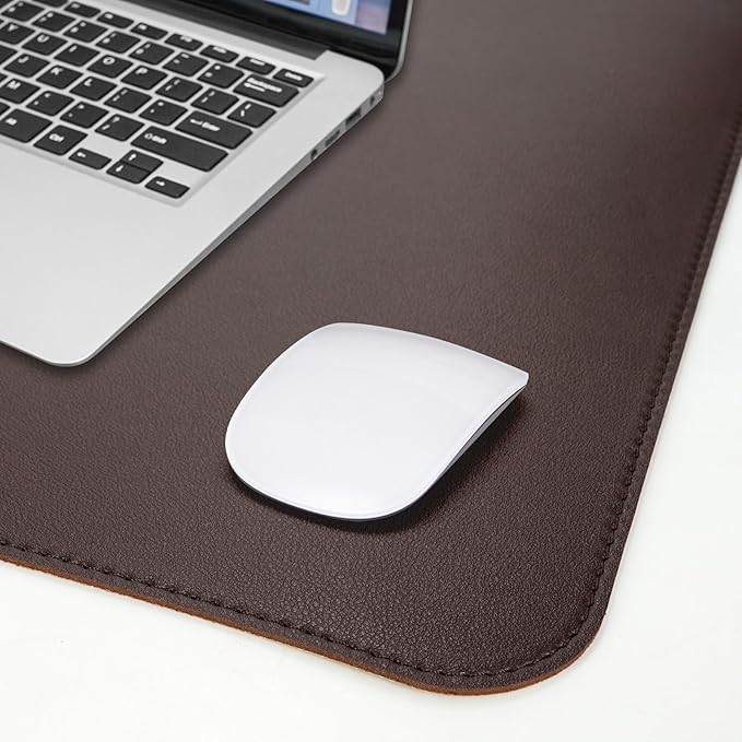 Desk Mat,Leather Desk mat,Double-Sided Desk Pad,Desk matt for Desktop,Large Mouse Pad,Office Desk mat,Waterproof Desk Blotter pad for Office&Home(Coffee 23.6in*13in)