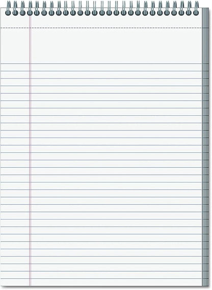 Mead Cambridge Notebook, Wirebound Notepad, Stiff-Back, 8.5 x 11 inches, White, 6 Pack (59882)