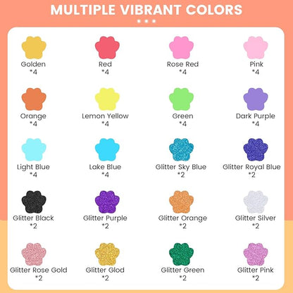 60 Sheets HTVRONT Colored Cardstock Paper Bundle, 20 Colors Glitter Cardstock and Colored Card Stock 8.5 x 11in, Thick Glitter Cards for Cricut Machine, Christmas Birthday Wedding Party Decoration