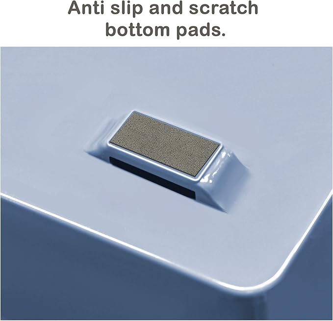 Acrimet 2 Tier Side Load Letter Tray Facility, Desktop File Organizer, A4 Letter Size Paper Organizer, Minimalist Storage Solution Paper Tray for Office, Home, Classroom (Plastic, Solid Blue Color)