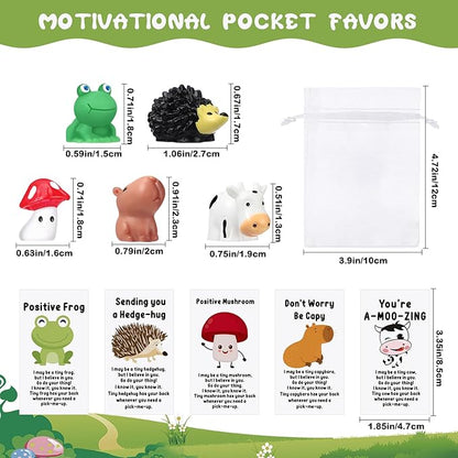 Fumete Employee Appreciation Gifts Bulk for Coworkers Thank You Staff Gift Animal Pun Inspirational Note Cards Funny Resin Office Pocket Favors