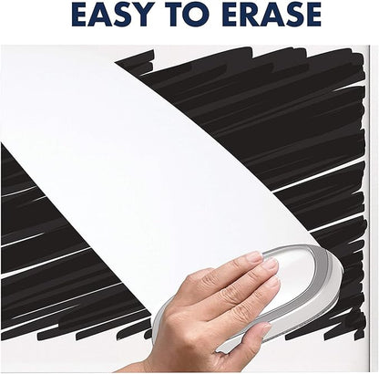 Quartet White Board Dry Erase Board Eraser, 6" x 2-3/8", Premium Max Clean for Dry Erase Markers, Includes Magnetic Caddy Holder, Home School Supplies & Home Office Accessories, Silver (DFEB5)
