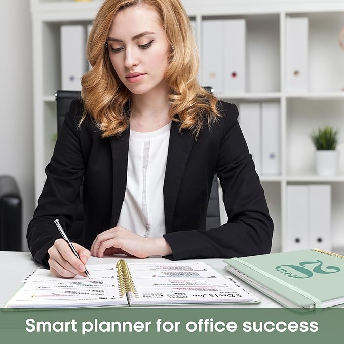 2026 Planner, Weekly and Monthly Calender Planner, Jan 2026 to Dec 2026, Hardcover 2026 Calendar Planner Book with Tabs & Inner Pocket, Office Home School Supplies for Women & Men - A4 (8.5" x 11"), Mint