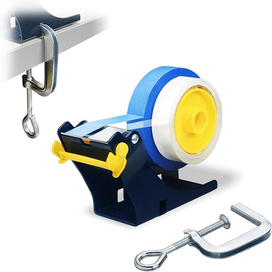 EXCELL Multi Roll Tape Dispenser Holder with Cutter: Durable Metal Construction, Cutting Angle Range, Anti-Rust Blade. Adjustable Tension for Perfect Tape Application. (2 Inch)