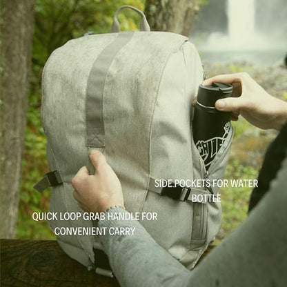 Skyway Luggage Rainier Weekender Backpack, Eco-Friendly, Made of 100% rPET Travel Laptop Bag for Women & Men, Flight Approved Carry On Bag, 43L, Crater Black