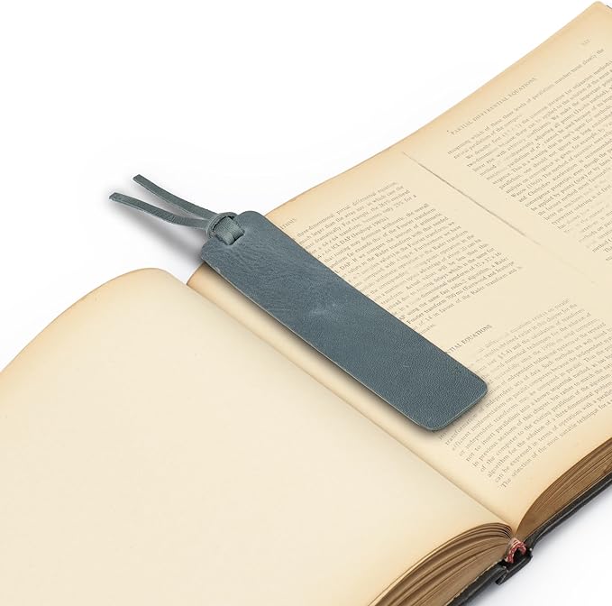 Londo Genuine Leather Handmade Bookmark (Set of 2) (Knotted, Blue)