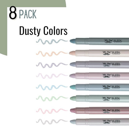 Mr. Pen Gel Highlighters - 8 Pack Dusty Colors, No Bleed Bible Highlighters, Assorted Color Gel Highlighters, Quick Dry Bible Markers