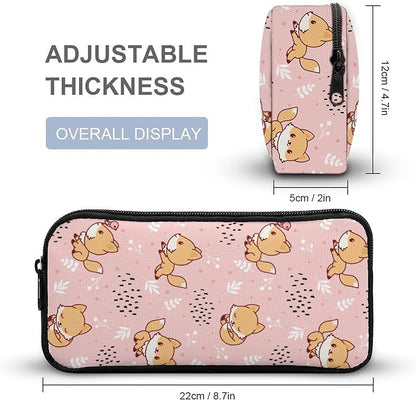 3PCS 17" Fox Backpack, Shoulders Backpack with Insulated Lunch Bag Durable Fox Laptop Bag Daypack with Multiple Pockets (Fox)