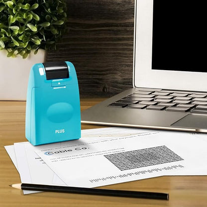 Guard Your ID Identity Protection Stamp Roller Identity Theft Prevention Security Stamp Mask Out Private Information Turquoise (70122)