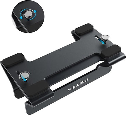 Aluminum Vertical Laptop Stand Dock Holder, Adjustable Slot Width 12-42mm, Space-Saving Upright Storage for MacBook and Laptops