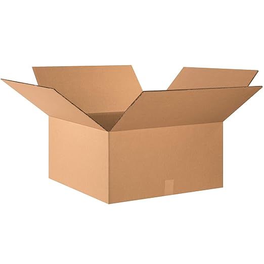 Aviditi HD242410DW Heavy-Duty Double Wall Corrugated Cardboard Box 24" L x 24" W x 10" H, Kraft, for Shipping, Packing and Moving (Pack of 10)