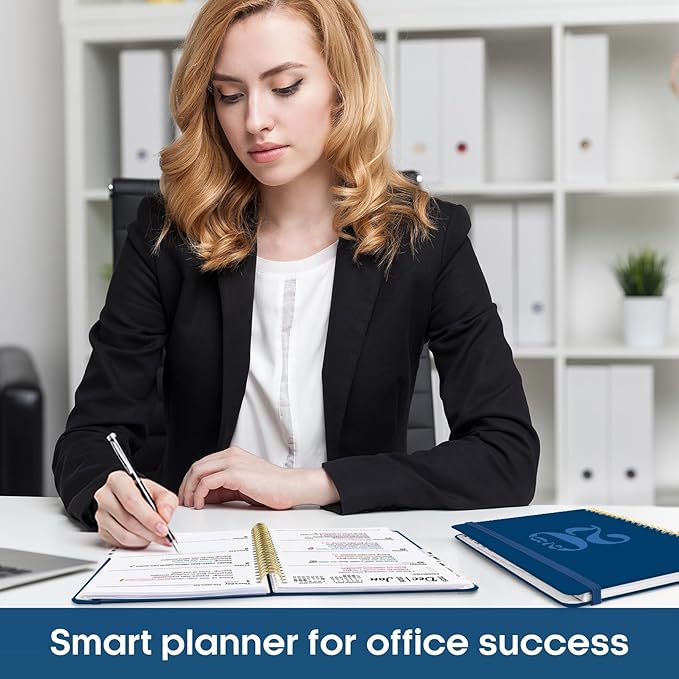 2026 Planner, Weekly and Monthly Calender Planner, Jan 2026 to Dec 2026, Hardcover 2026 Calendar Planner Book with Tabs & Inner Pocket, Office Home School Supplies for Women & Men - A5 (6.3" x 8.5"), Navy Blue