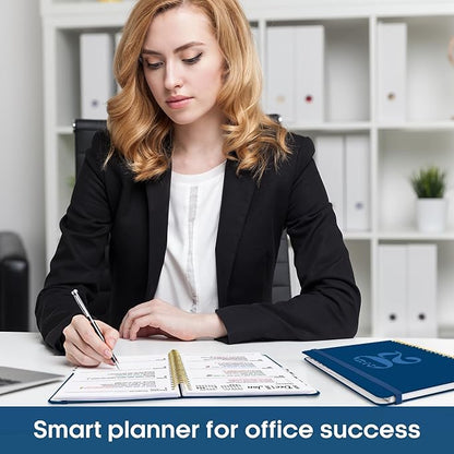 2026 Planner, Weekly and Monthly Calender Planner, Jan 2026 to Dec 2026, Hardcover 2026 Calendar Planner Book with Tabs & Inner Pocket, Office Home School Supplies for Women & Men - A5 (6.3" x 8.5"), Navy Blue