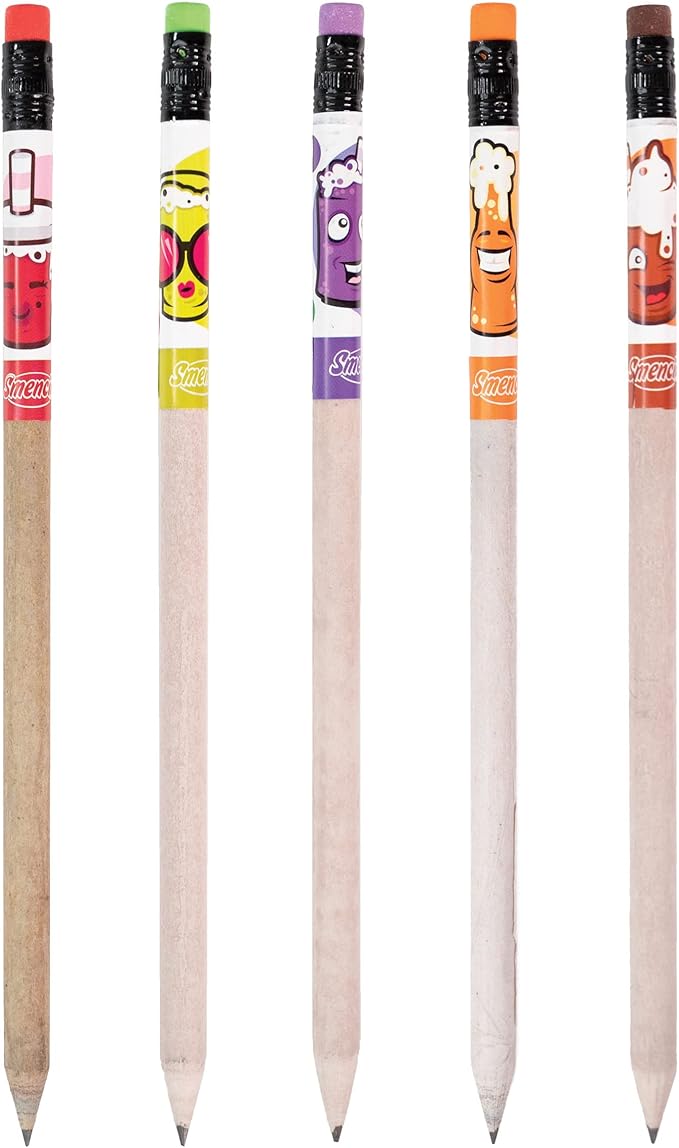 SODA Shop Smencils - Patented Gourmet Scented Pencils, 5 Count, Gifts for Kids, School Supplies, Classroom Rewards, Party Favors