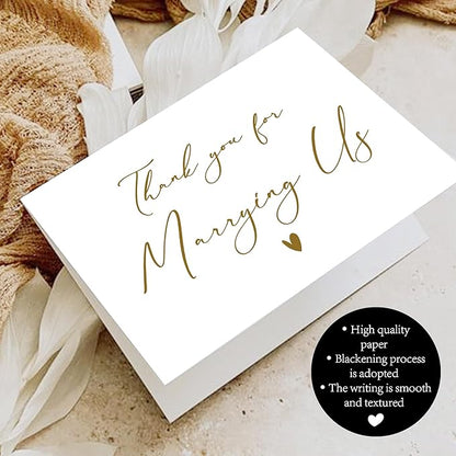 Wedding Day Card, Thank You for Marrying Us, Thank You Card for Officiant, Priest, Minister, Judge, Pastor Gifts.（Thank You C）