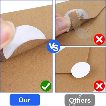 Joyberg 34 PCS Baby Shower Thank You Cards With Envelopes 3.5”x5”, Blank Dark White Thank You Notes With Envelopes Set, Brown Paper Envelopes and Stickers Wedding Thank You Cards With Envelopes