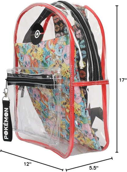 Pokemon Multi Character AOP Adult 17 Backpack With Removable Laptop Pouch