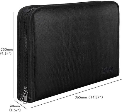 ENGPOW Expanding File Folder Important Document Organizer Fireproof Document Bag-A4 Size, 25 Pockets,Color Labels,Non-Itchy Silicone Coated Portable Filing Organizer Folder(14.3" x 9.8")