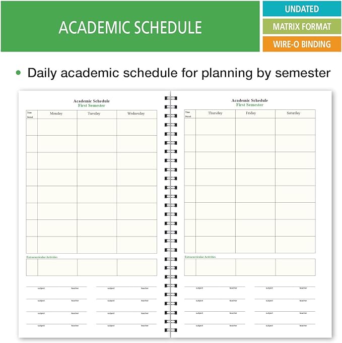 Elan Publishing Company Deluxe Full-Year Student Planner for High School 40 Weeks (HS-90)