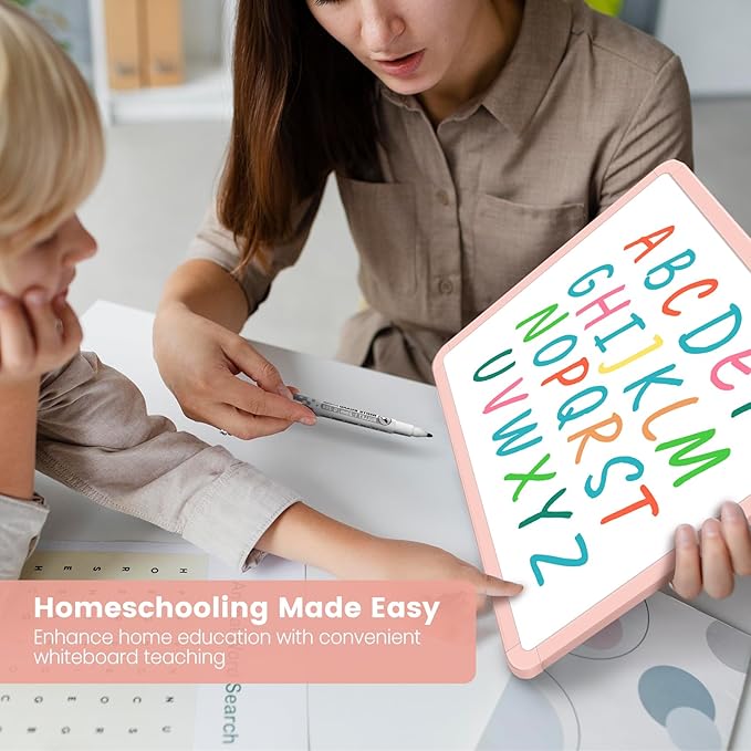 Small Double-Sided White Board Dry Erase Board For Wall, 14"x11" Hanging Whiteboard for Door, Mini Dry Erase Board with a black dry erase marker, Small Whiteboard for Kids Students, Back To School, Pk