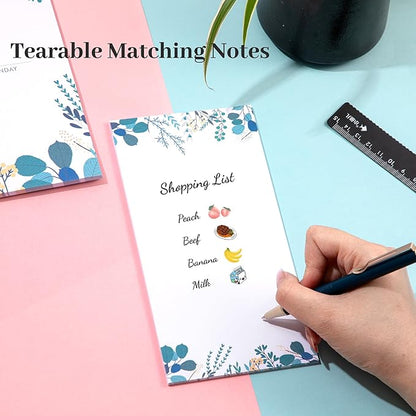 Yoment Weekly Planner Notepad 8.5x11 Weekly To Do List Notepad 52 Weekly Desk Planner Calendar Hangble Undated Weekly Planning Pad for Work,Home,School,Ofiice Supplies,Matching 44 Notepad,Blue