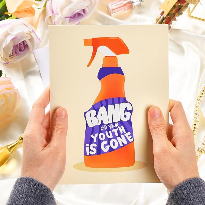 Funny Birthday Cards for Women Men, Sarcastic Birthday Age Cards for Husband Wife, You’re Old Birthday Card for Brother Sister, Your Youth is Gone Greeting Card for Him Her