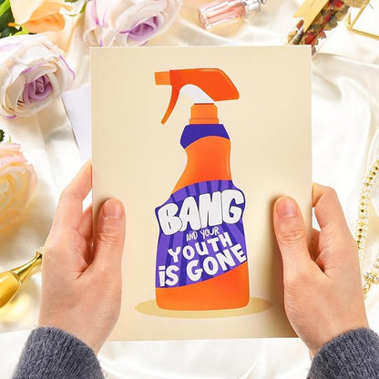 Funny Birthday Cards for Women Men, Sarcastic Birthday Age Cards for Husband Wife, You’re Old Birthday Card for Brother Sister, Your Youth is Gone Greeting Card for Him Her