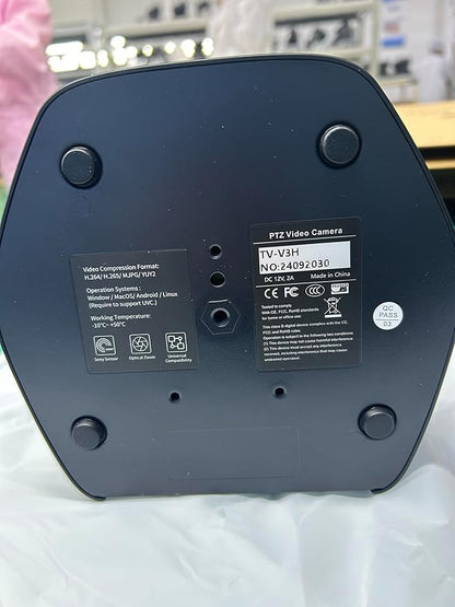 3X Optical Zoom PTZ Camera HDMI USB 3.0 1080P 60fps 114-Degree Wide-Angle for Video Conference Business Meeting Live Streaming Online Learn with Zoom Skype Teams OBS and More