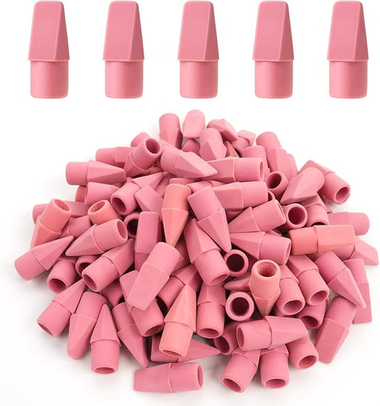Sooez 120 Pack Pencil Erasers, Pencil Top Erasers Cap Erasers Eraser Tops Pencil Eraser Toppers Eraser Studying Supplies for Teachers Eraser Pencil Erasers, Pink