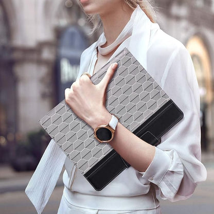 Toplive Portfolio Case Padfolio, Executive Business Document Organizer with Letter Size Clipboard, Business Card Holder, Tablet Sleeve, Perfect for Business School Office Conference, Tree-Black