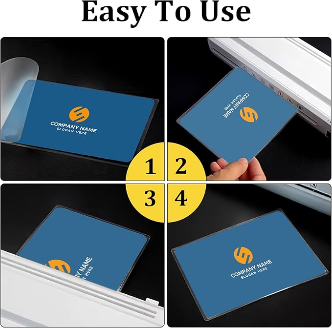 100Pcs 3x5 Index Card Laminating Pouches File Card Laminating Pouches 5 Mil Heat Sealing Laminating Pouches,Luggage Tag Laminating Pouches for Work Permits Pass Cards Student ID Cards