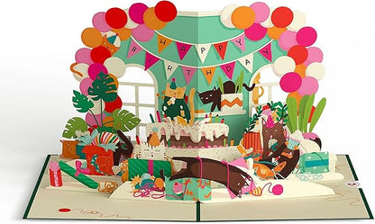 Lovepop Birthday Pop-Up Card for Her, Him, Men, Women - 3D Animal Greeting Cards - Full of Surprises - 5" x 7" - Blank Notecard & Envelope Included