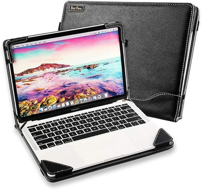 Laptop Case Cover Compatible with Dell Inspiron 15 3000 5510 5515 Touch 7506 15.6 inch Notebook Sleeve PU Leather Stand Hard Protective Skin