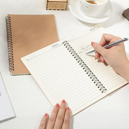 Epakh 22 Packs Spiral Notebook Hard Cover Spiral Journal, Wide Ruled Pages, 50 Sheets 100 Pages, Lined Style(Brown,A5)