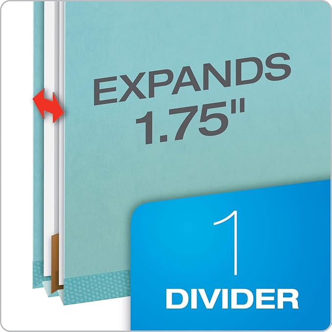 Pendaflex Classification Folders Letter Blue 10/BX Specialty and Pendaflex Recycled Classification File Folders Letter Light Green 10/BX