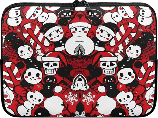 Christmas Snowman Printed Computer Bags for Laptops, Water Resistant 10 Inch Laptop Bag Laptop Briefcase Travel Case for Women Men Teens, Compatible with Most Laptops