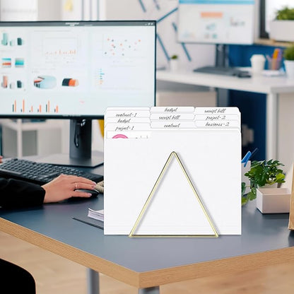 SUNEE File Folders Letter Size White, 100 Pack Manilla Folders 8.5 x 11 1/3-Cut Tabs, Colored File Folders Office Home School for Documents Files Paper