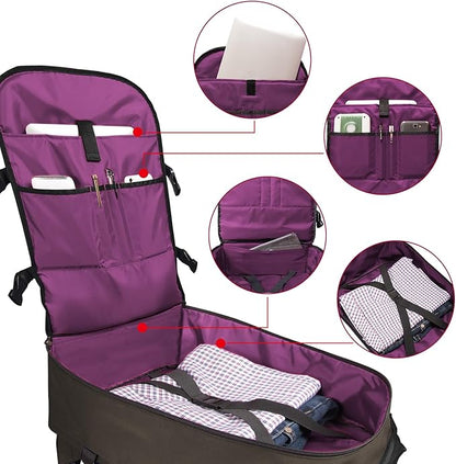 Travel Backpack 17L Lightweight Casual Small Carry-on Daypack 15-inch Laptop Notebook, Underseat Overnight Weekender, Khaki Green