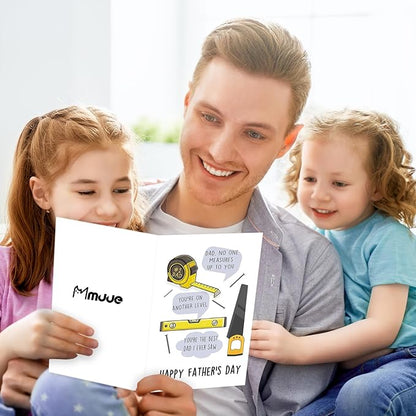 Funny Handyman Father's Day Card for Dad, Unique Fathers Day Card Gift for Men Him, No One Measures up to You