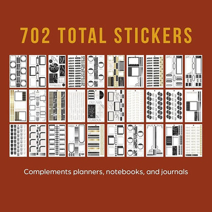 Happy Planner Sticker Pack for Calendars, Journals, and Planners, Easy-Peel Stickers and Scrapbook Accessories, Classic Size, Modern Impression, 30 Sheets, 702 Total Stickers