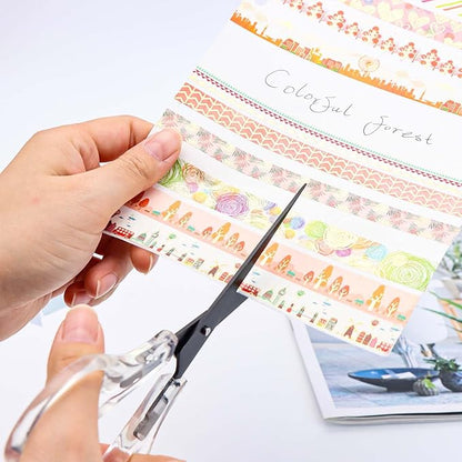 Acrylic Scissors Black Scissors 6.5" Clear Scissors Metal Blades Office Cutting Shears for Craft Supplies Desk Accessories