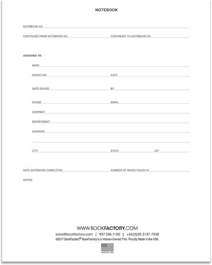 BookFactory Lab Notebook - 168 Pages (.25" Grid Format), 8 7/8" x 11 1/4", Blue Cover, Section Sewn Hardbound Laboratory Notebook (LIRPE-168-LGR-A-LBT1)